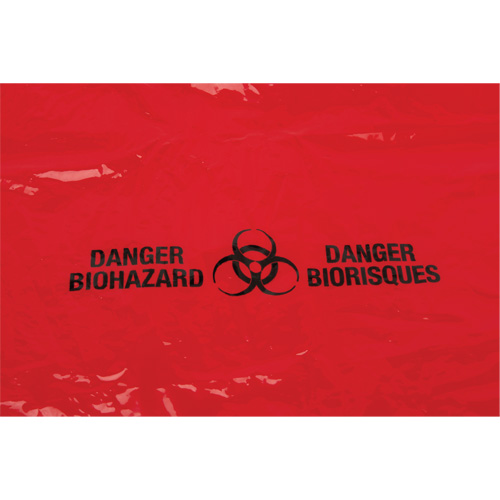 Waste Bags, Bio-Hazard, 50" L x 37" W, 2 mils Auto-Cam
