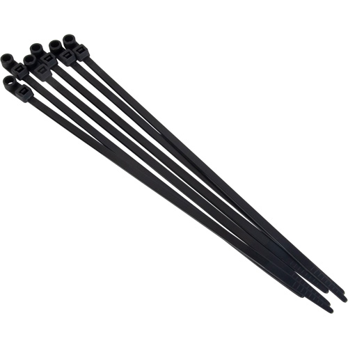 Screw-In Cable Tie, 8" Long, 50 lbs. Tensile Strength, Black Auto-Cam