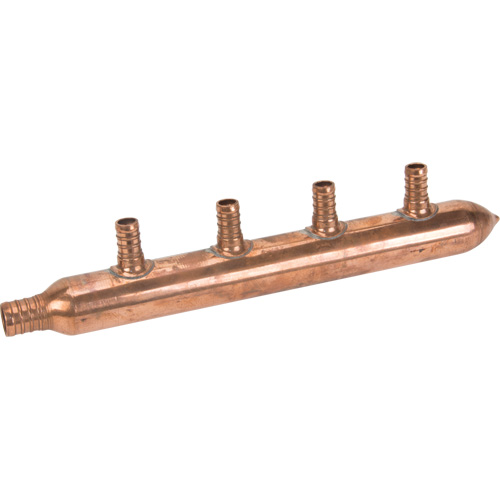 Six Branch Manifold, 3/4" Dia., Copper Auto-Cam