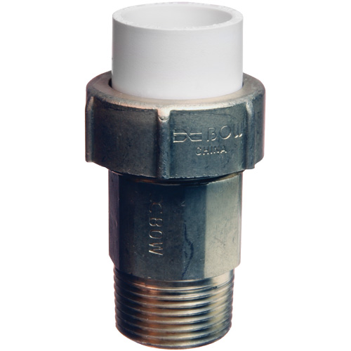 Pipe Union, 1" x 3/4", Brass/CPVC, Hub x Pex Barb Auto-Cam