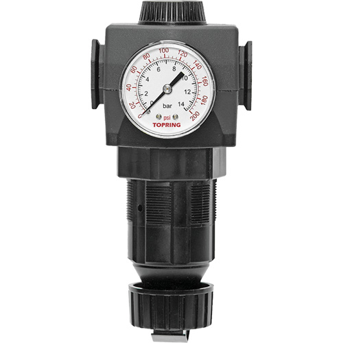 Regulator with Gauge Modulair 400, 3/4" NPTF, 125 PSI Max. PSI, In Line/Modular Auto-Cam