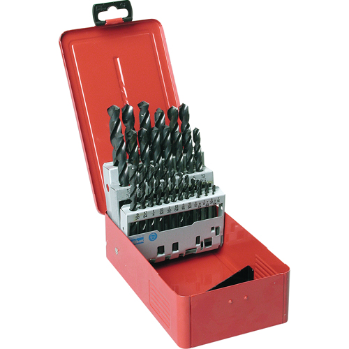 Jobber Length Drill Set, 11 Pieces, High Speed Steel Auto-Cam