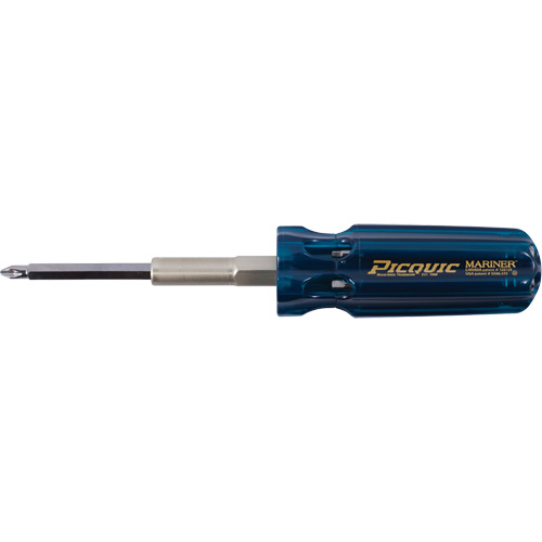 The Mariner Multibit Screwdriver, 6" L, Plastic Handle Auto-Cam