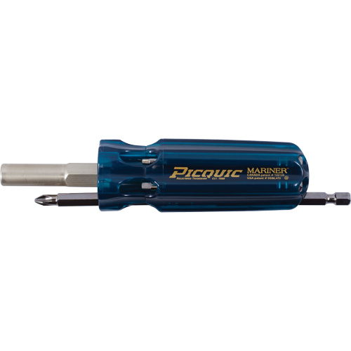 The Mariner Multibit Screwdriver, 6" L, Plastic Handle Auto-Cam