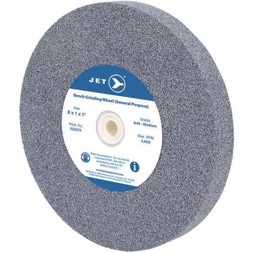 A810M General Purpose Bench Grinding Wheel, 8" x 1", 1" Arbor Auto-Cam