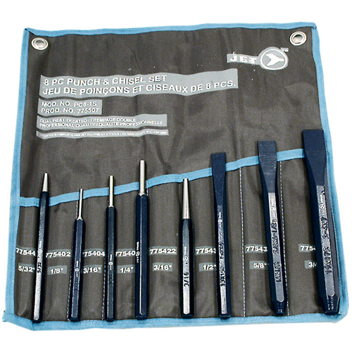 Punch & Chisel Set, 8 Pieces Auto-Cam
