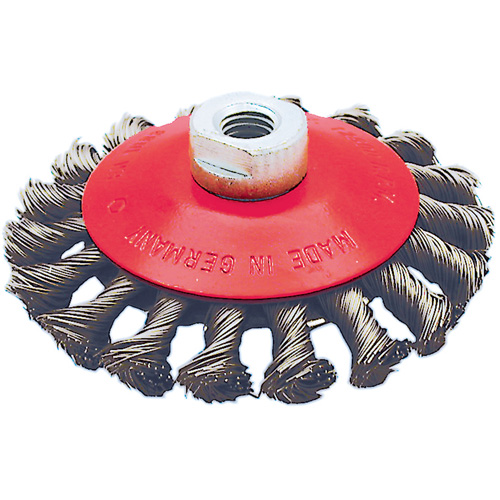 BK4520T Knot Twisted Conical Wheel, 4-1/2" Dia., 0.02" Fill, 5/8"-11 Arbor Auto-Cam