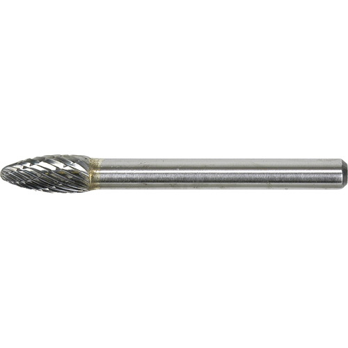 Solid Carbide Burr, SH-1, 1/4" Dia., 1/4" Shank, 5/8" Depth of Cut Auto-Cam