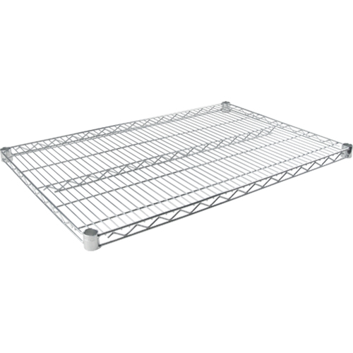 Standard-Duty Chromate Wire Shelf, 36" W x 18" D, 500 lbs. Capacity Auto-Cam