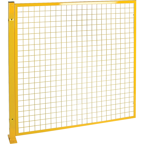 Mesh Style Perimeter Guard, 4' H x 4' W, Yellow Auto-Cam