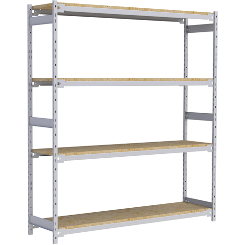 Wide Span Record Storage Shelving, Steel, 4 Shelves, 72" W x 18" D x 84" H Auto-Cam