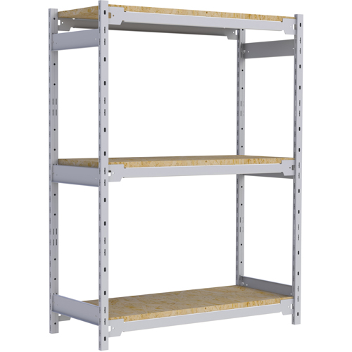 Wide Span Record Storage Shelving, Steel, 3 Shelves, 42" W x 18" D x 60" H Auto-Cam
