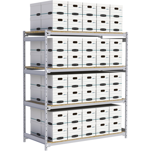 &eacute;tag&egrave;re-classeur de grande largeur, Acier, 4 Tablettes, 72" la x 32" p x 84" h Auto-Cam