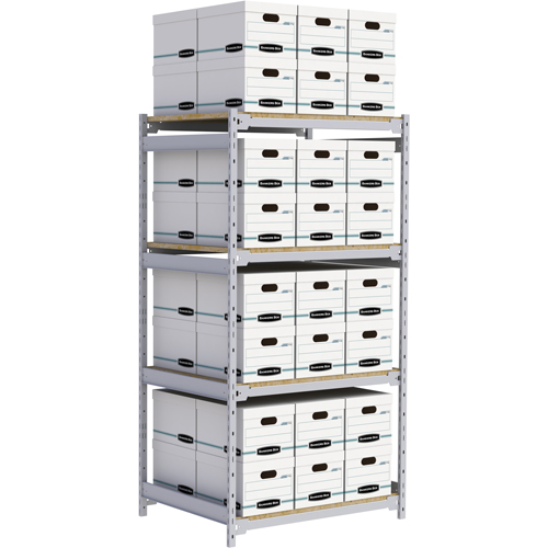 &eacute;tag&egrave;re-classeur de grande largeur, Acier, 4 Tablettes, 42" la x 32" p x 84" h Auto-Cam