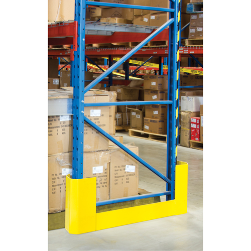 Racking Aisle Protectors, 3" W x 47" L x 16" H, Safety Yellow Auto-Cam