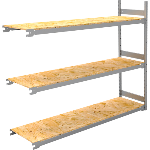 Wide Span Record Storage Shelving, Steel, 3 Shelves, 72" W x 18" D x 60" H, Add-On Kit Auto-Cam