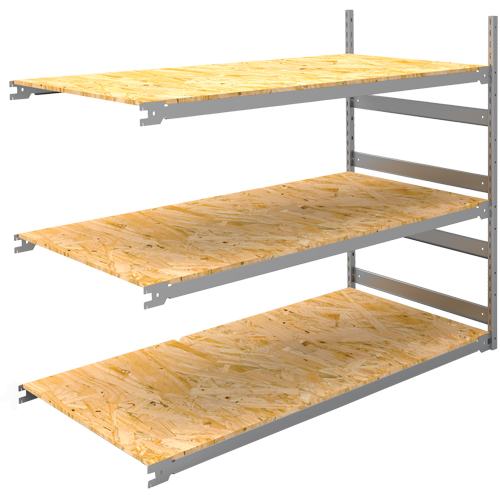 Wide Span Record Storage Shelving, Steel, 3 Shelves, 72" W x 32" D x 60" H, Add-On Kit Auto-Cam