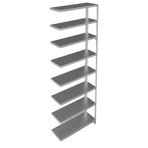&eacute;l&eacute;ment de rayonnage, Acier galvanis&eacute;, Montant &agrave; fente, Capacit&eacute; 400 lb, 36" la x 96" h x 15" p Auto-Cam