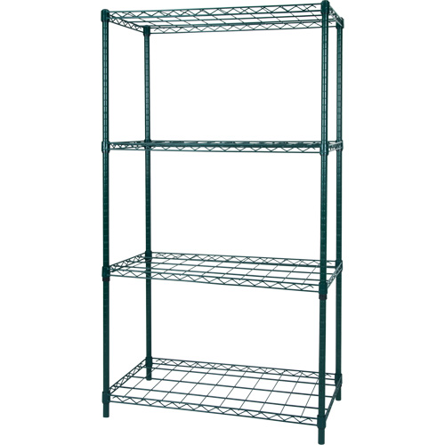 Dry Rack Shelving, 4 Tiers, 36" W x 63" H x 18" D Auto-Cam