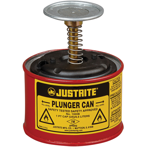 Plunger Cans, 1 pt. Capacity Auto-Cam