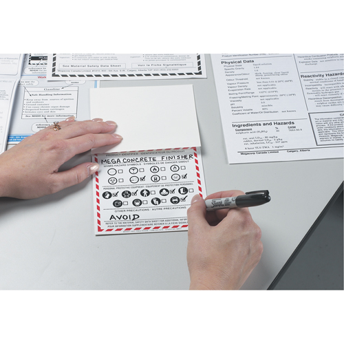 OTS WHMIS Labels, Vinyl, Sheet, 5" L x 5" W Auto-Cam