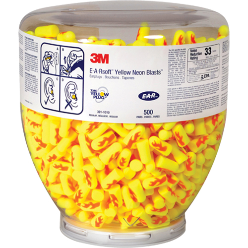 E-A-Rsoft Yellow Neons Earplugs, Bulk - Canister Auto-Cam