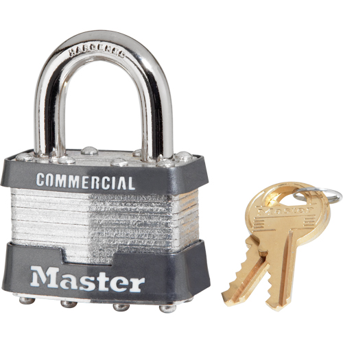 Cadenas lamin&eacute;, Argent, Cl&eacute;s identiques, Acier lamin&eacute;, Largeur de 1-3/4" Auto-Cam