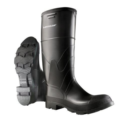 16" Economy Boots, PVC, Steel Toe, Size 6, Puncture Resistant Sole Auto-Cam