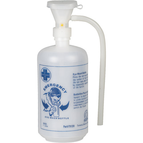 Bouteille pour douche oculaire avec coquille oculaire, Bouteille Vide, 32 oz Auto-Cam