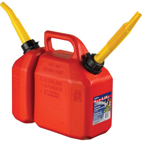 Combo Jerry Can Gasoline/Oil, 2.17 US Gal/8.25 L, Red, CSA Compliant/ULC Auto-Cam
