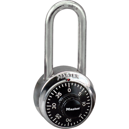 Padlock, Combination, Hardened Steel, 1-7/8" Width Auto-Cam