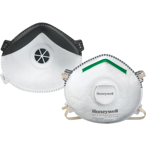 Saf-T-Fit&reg; Plus N1125 Particulate Respirators, N95, NIOSH Certified, Large/Medium Auto-Cam