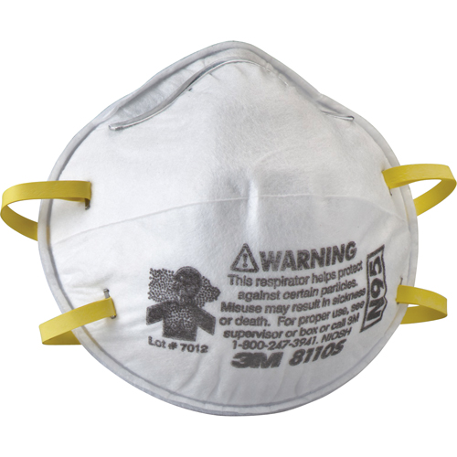 Respirateurs contre les particules 8110S, N95, Certifi&eacute; NIOSH, Petit Auto-Cam