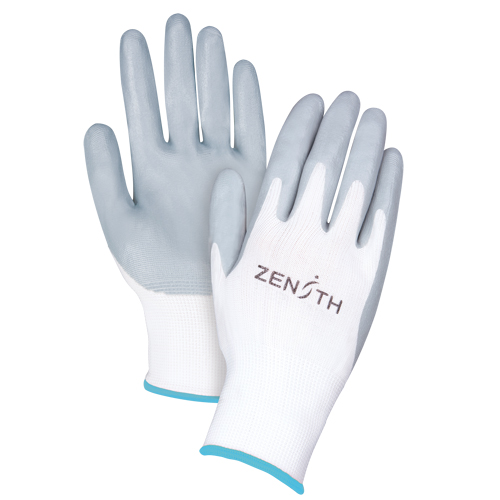 Gants l&eacute;gers enduits et respirants, 10/T-Grand, R&ecirc;vetement Mousse de nitrile, Calibre 13, Enveloppe en Polyester Auto-Cam