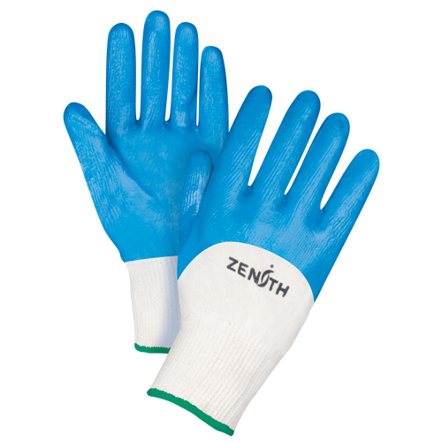 Seamless-Knit Medium-Weight Coated Gloves, 8/Medium, Nitrile Coating, 13 Gauge, Cotton Shell Auto-Cam