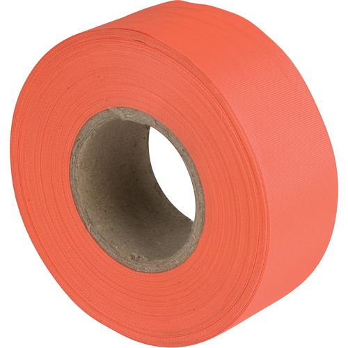 Flagging Tape, 1.1875" W x 150' L, Fluorescent Orange Auto-Cam