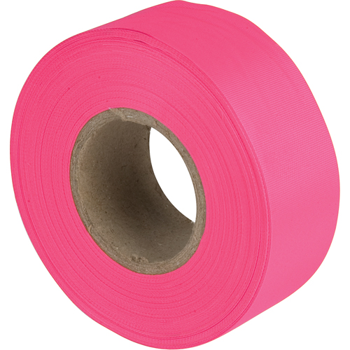 Flagging Tape, 1.1875" W x 150' L, Fluorescent Pink Auto-Cam