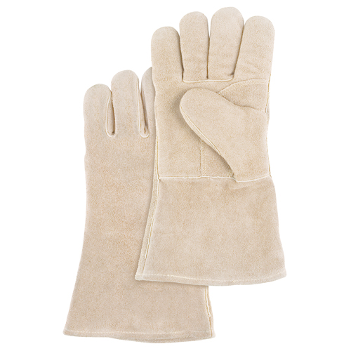 Premium Welder's Gloves, Split Cowhide, Size Large Auto-Cam