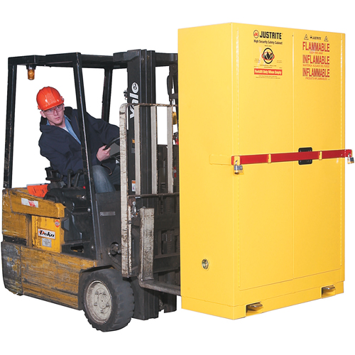 High Security Flammables Safety Cabinet with Steel Bar, 45 gal., 2 Shelves Auto-Cam