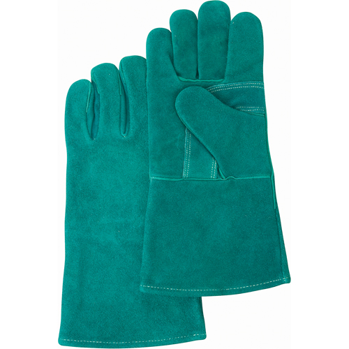 Premium Welder's Gloves, Split Cowhide, Size Large Auto-Cam