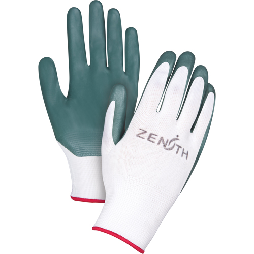 Gants enduits confortables de premi&egrave;re qualit&eacute;, 10/T-Grand, R&ecirc;vetement Nitrile, Calibre 13, Enveloppe en Polyester Auto-Cam