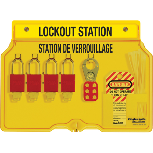 Station de verrouillage, Cadenas Aluminium, Capacit&eacute; de 4, Cadenas Compris Auto-Cam