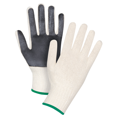Gants en tricot &agrave; paume enduite, Poly/coton, Un c&ocirc;t&eacute;, Calibre 7, Moyen Auto-Cam