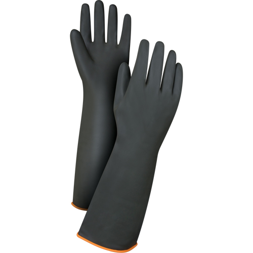 Gants de poids lourd pour la manipulation de produits chimiques, Taille Grand/9, 18" lo, Latex de caoutchouc, 30 mils Auto-Cam