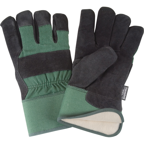 Gants d'ajusteur doubl&eacute;s pour l'hiver &agrave; chaleur sup&eacute;rieure, 2T-Grand, Paume en Cuir de vache refendu, Doublure en Thinsulate Auto-Cam