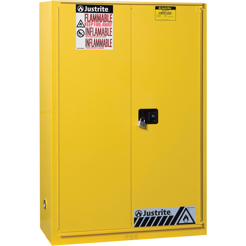Sure-Grip&reg; Ex Flammable Storage Cabinets, 45 gal., 1 Door, 43" W x 65" H x 18" D Auto-Cam