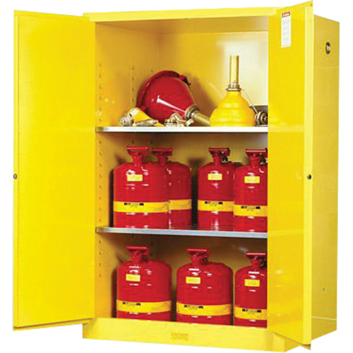 Sure-Grip&reg; Ex Flammable Storage Cabinets, 90 Gal., 2 Door, 43" W x 65" H x 34" D Auto-Cam