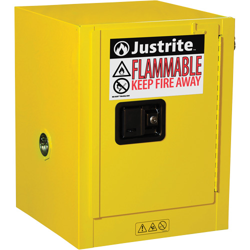 Sure-Grip&reg; EX Countertop Flammable Safety Cabinet, 4 gal., 1 Door, 17" W x 22" H x 17" D Auto-Cam