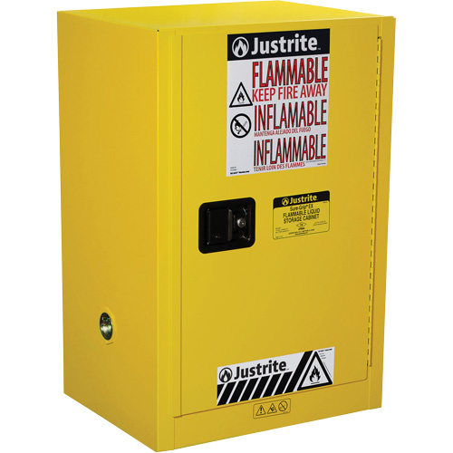 Armoire de s&eacute;curit&eacute; compacte pour produits inflammables EX Sure-Grip, 12 gal., 1 Porte(s), 23,25" La x 35" h x 18" p Auto-Cam