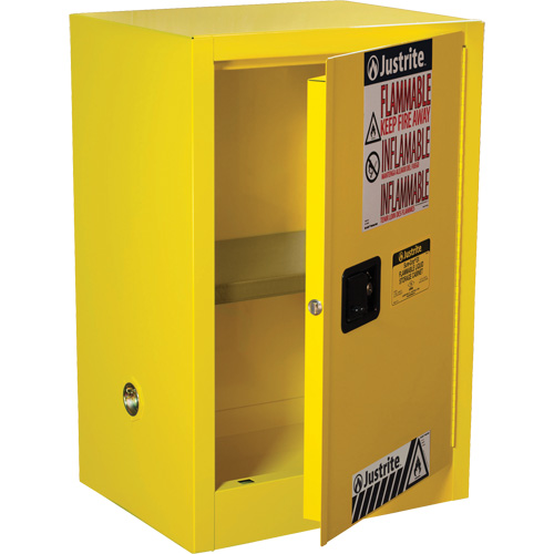 Armoire de s&eacute;curit&eacute; compacte pour produits inflammables EX Sure-Grip, 12 gal., 1 Porte(s), 23,25" La x 35" h x 18" p Auto-Cam